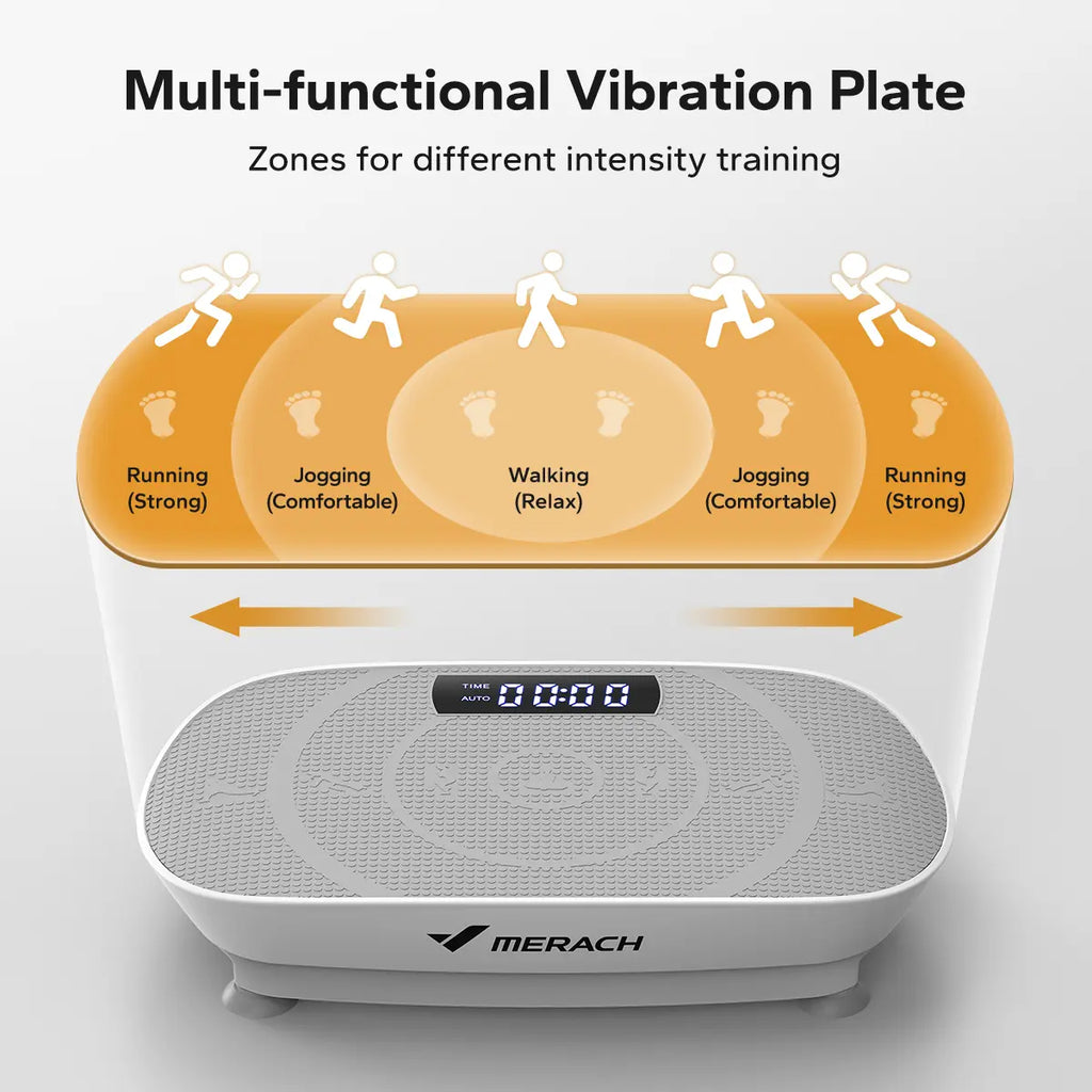 400LBS Compact Vibration Plate with Lymphatic Drainage, Full Body Home Workout Machine