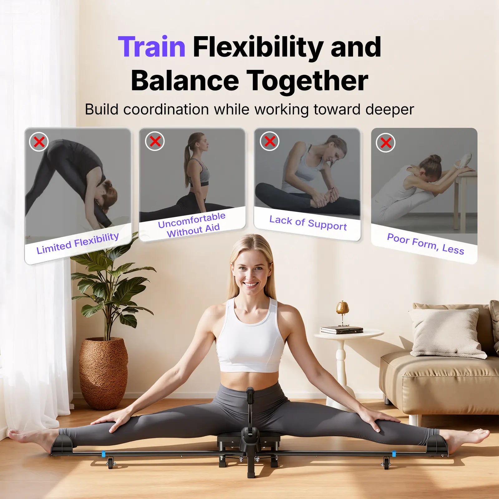 Adjustable Leg Stretching Machine for Yoga & Ballet