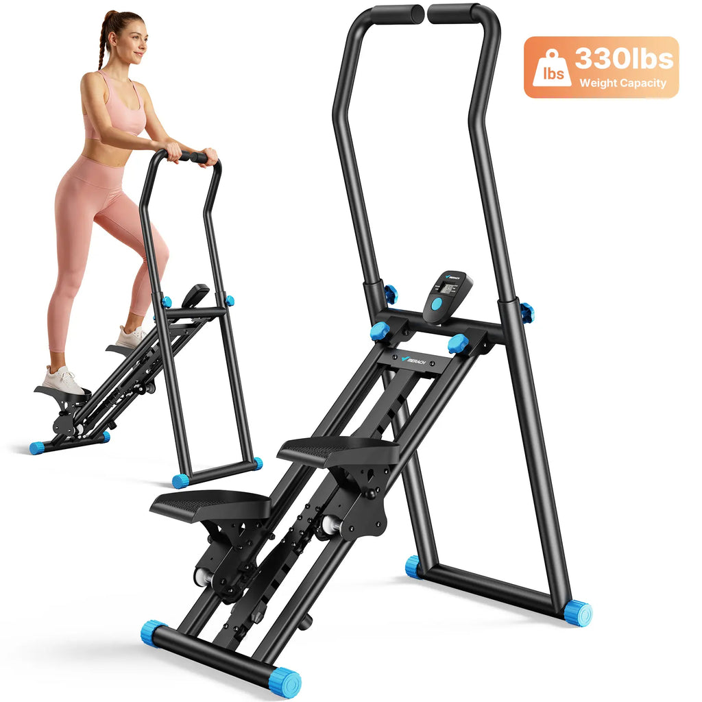 Quiet Vertical Stair Stepper with Adjustable Pedals 330LBS Capacity