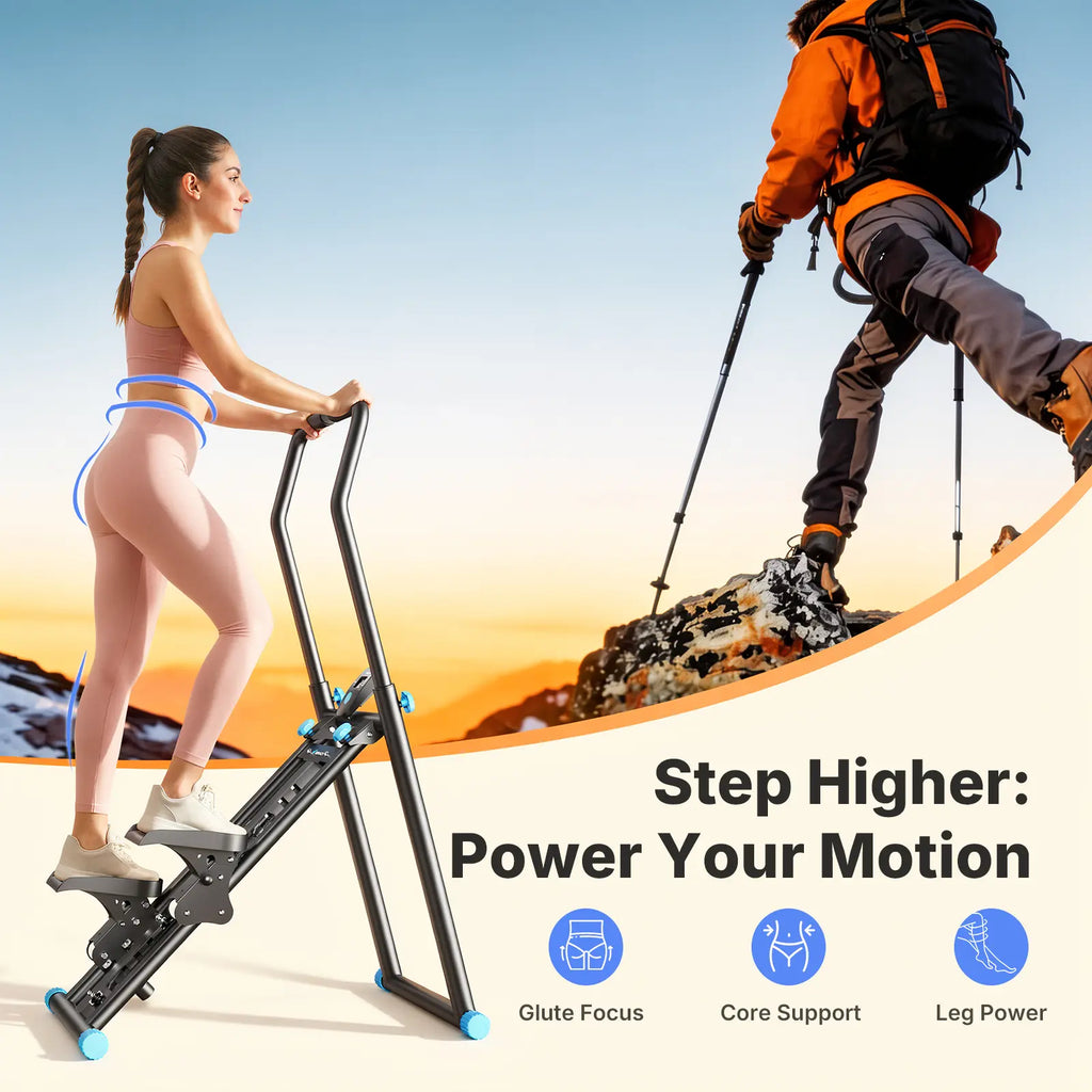 Quiet Vertical Stair Stepper with Adjustable Pedals 330LBS Capacity
