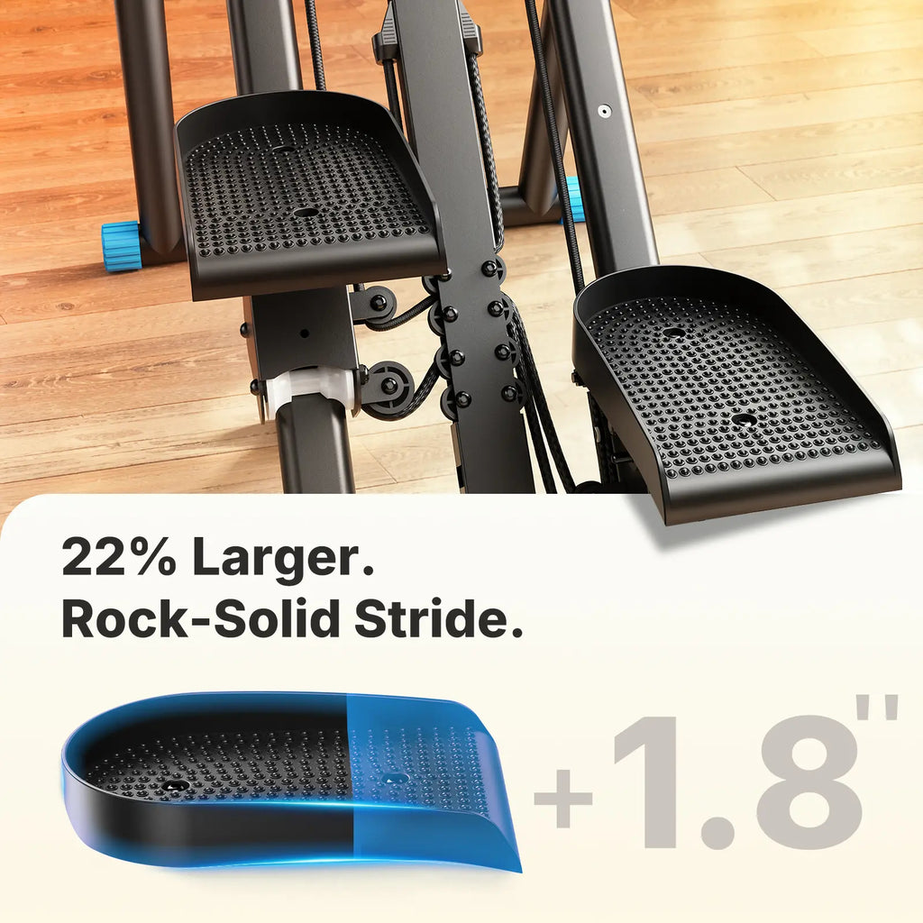 Quiet Vertical Stair Stepper with Adjustable Pedals 330LBS Capacity
