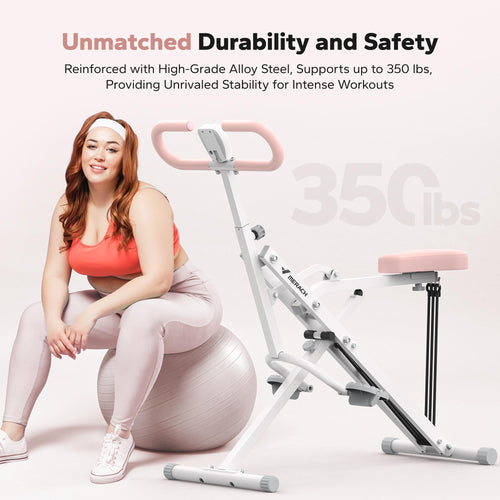 350LBS 2-in-1 Squat Row Machine | Adjustable Resistance with LCD Display