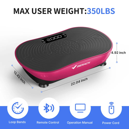 400LBS Compact Vibration Plate with Lymphatic Drainage, Full Body Home Workout Machine