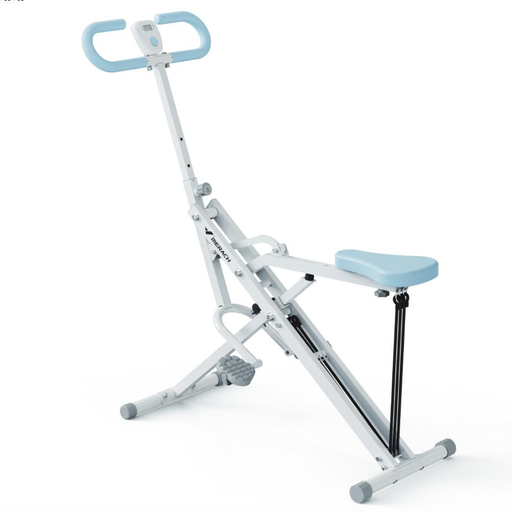 350LBS 2-in-1 Squat Row Machine | Adjustable Resistance with LCD Display